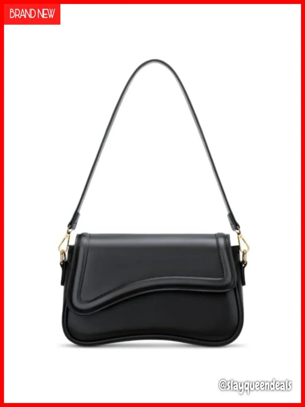 PU Leather Hobo Shoulder Bag Mini Clutch Crossbody with Gold Chain